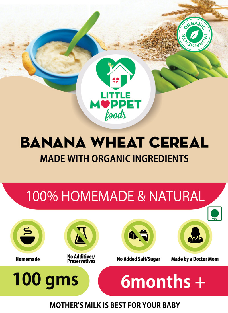 Banana Wheat Cereal Healthy weight gain food for babies