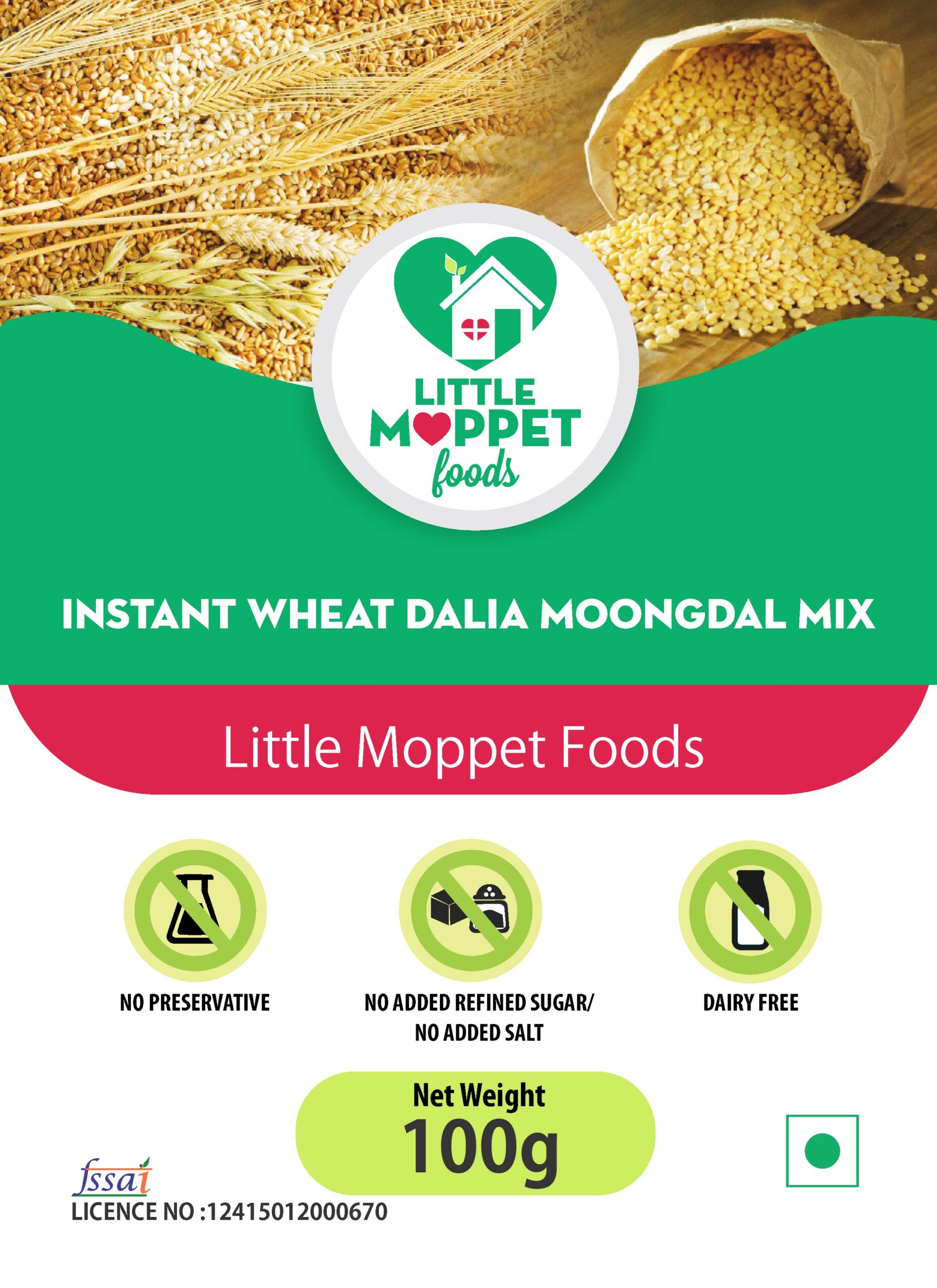 Instant wheat Dalia Moong dal Mix