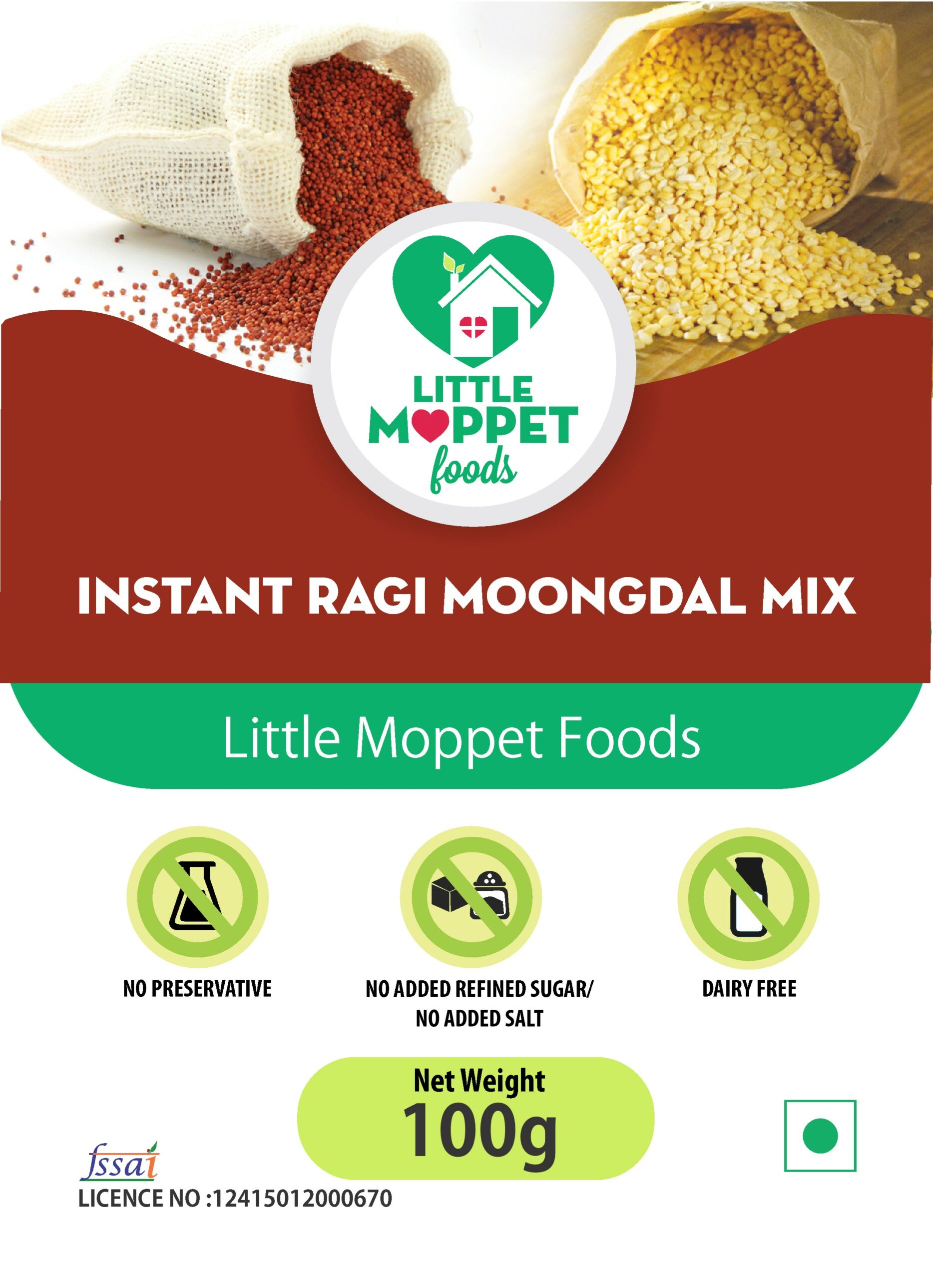Instant Ragi Moong dal Mix