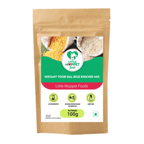 Instant Rice Khichdi (with Toordal) is a wholesome Baby food with the energy, proteins, folic acid, digestive fibre and vitamins rich rice and toor dal.