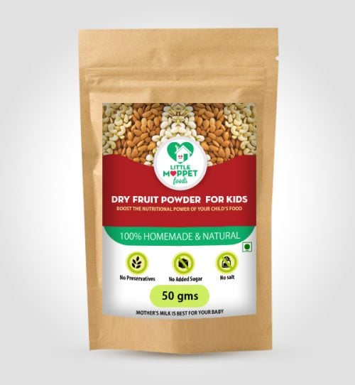 Dry Fruits Powder for babies and kids Can be instantly added with any variety of foods. It helps in brain and body development and also aids weight gain.