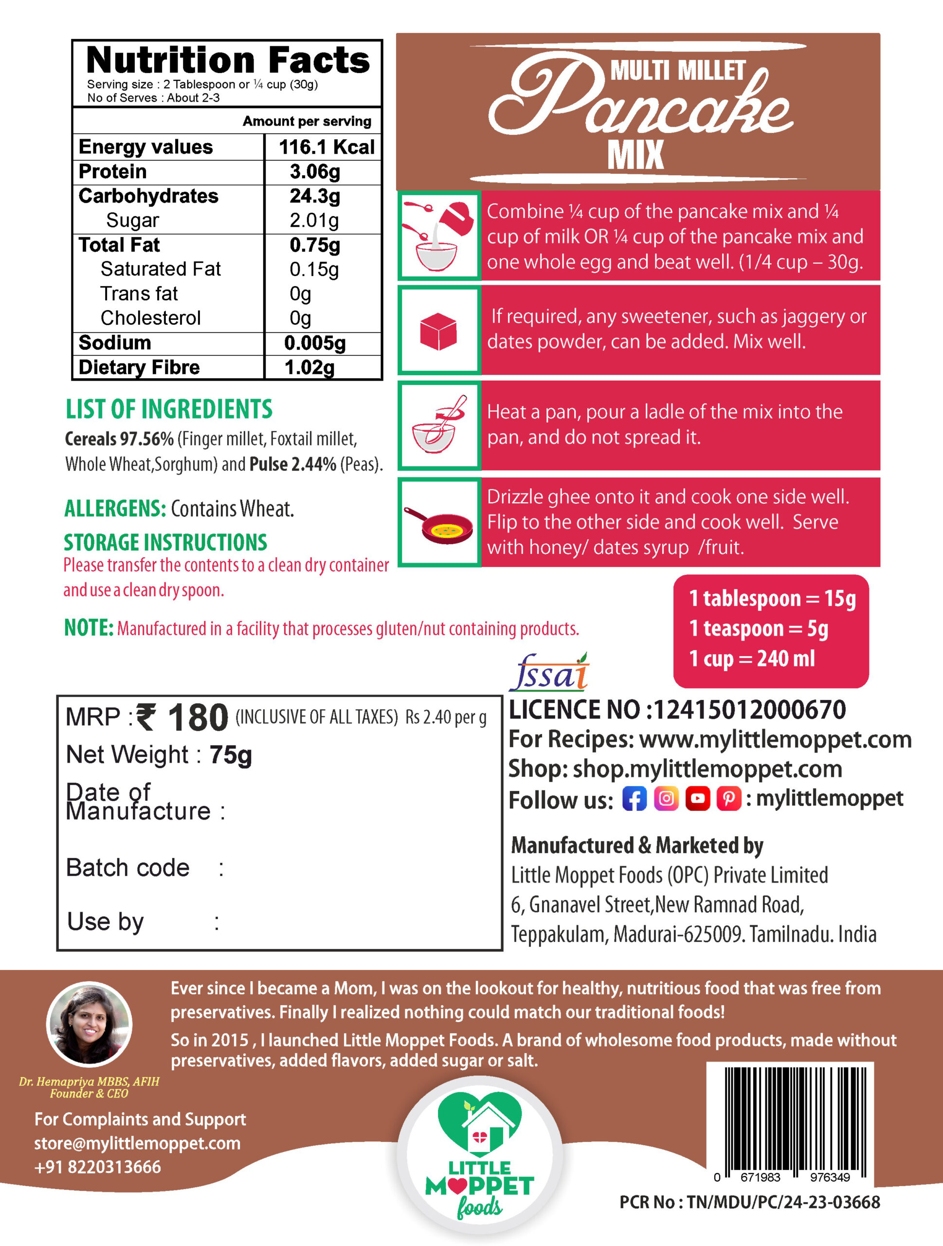 Multi Millet Pancake Mix