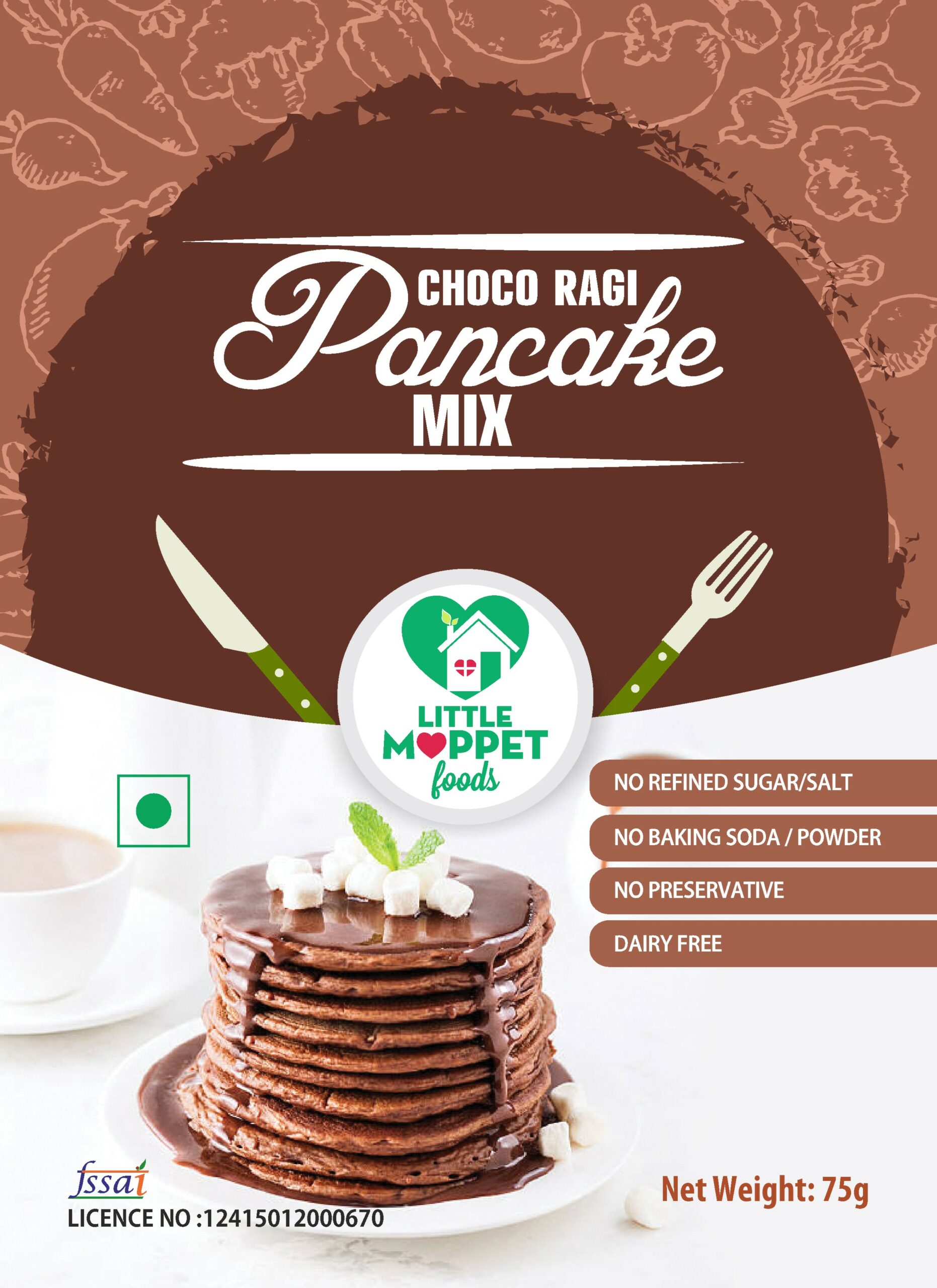Choco Ragi Pancake