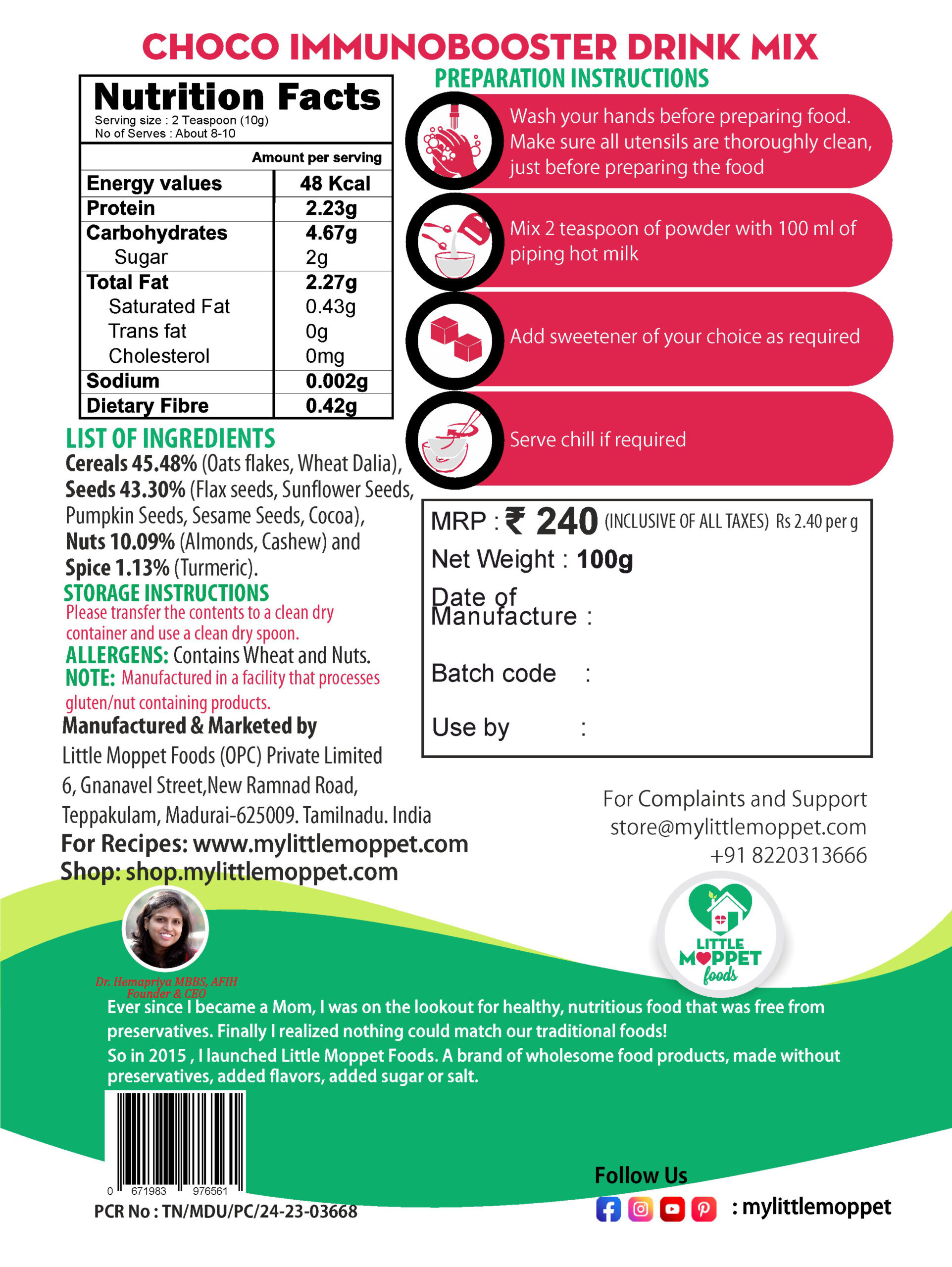 Choco Immunobooster Drink Mix
