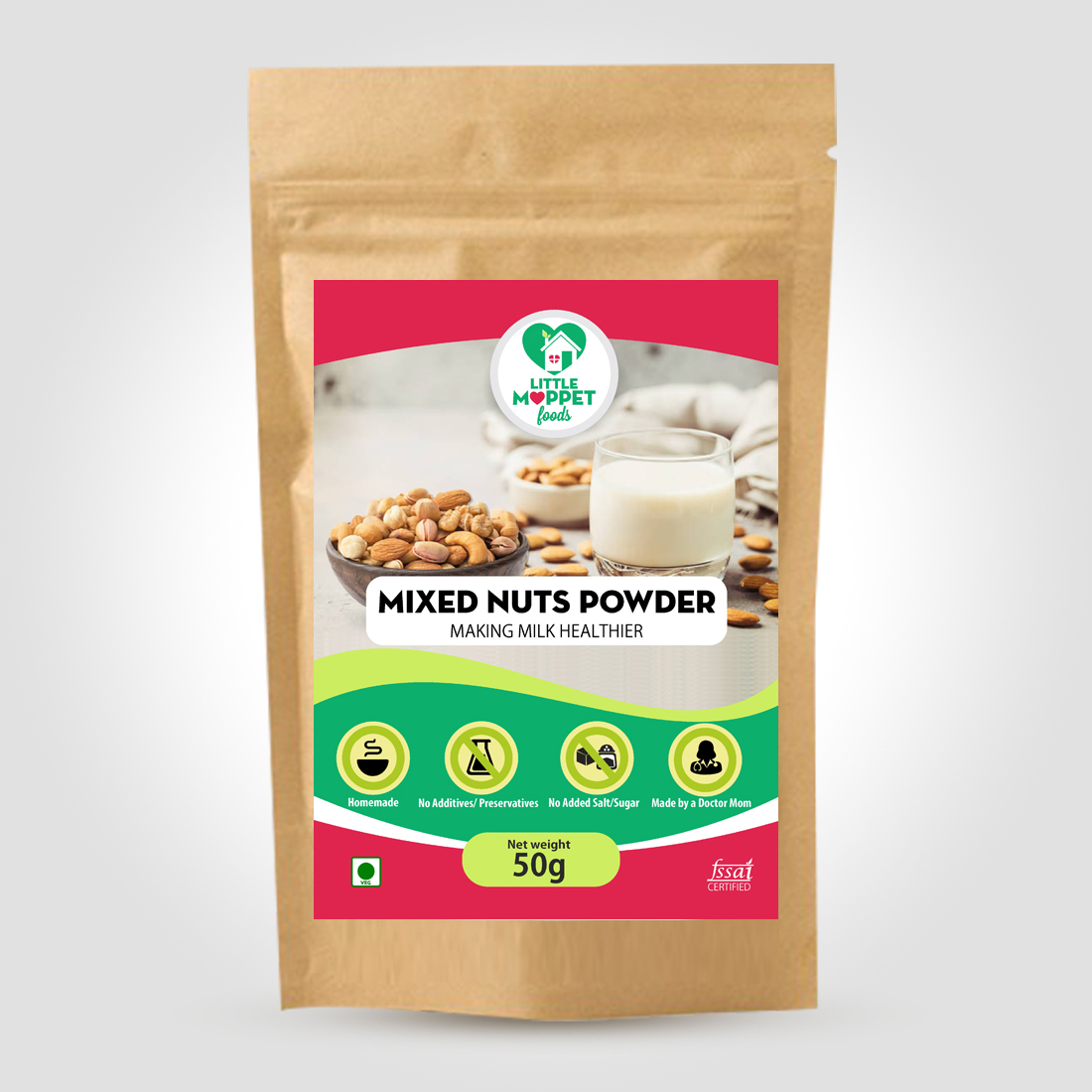 Mixed Nuts Powder for Kids with Walnut Trial Pack 50g MyLittleMoppet