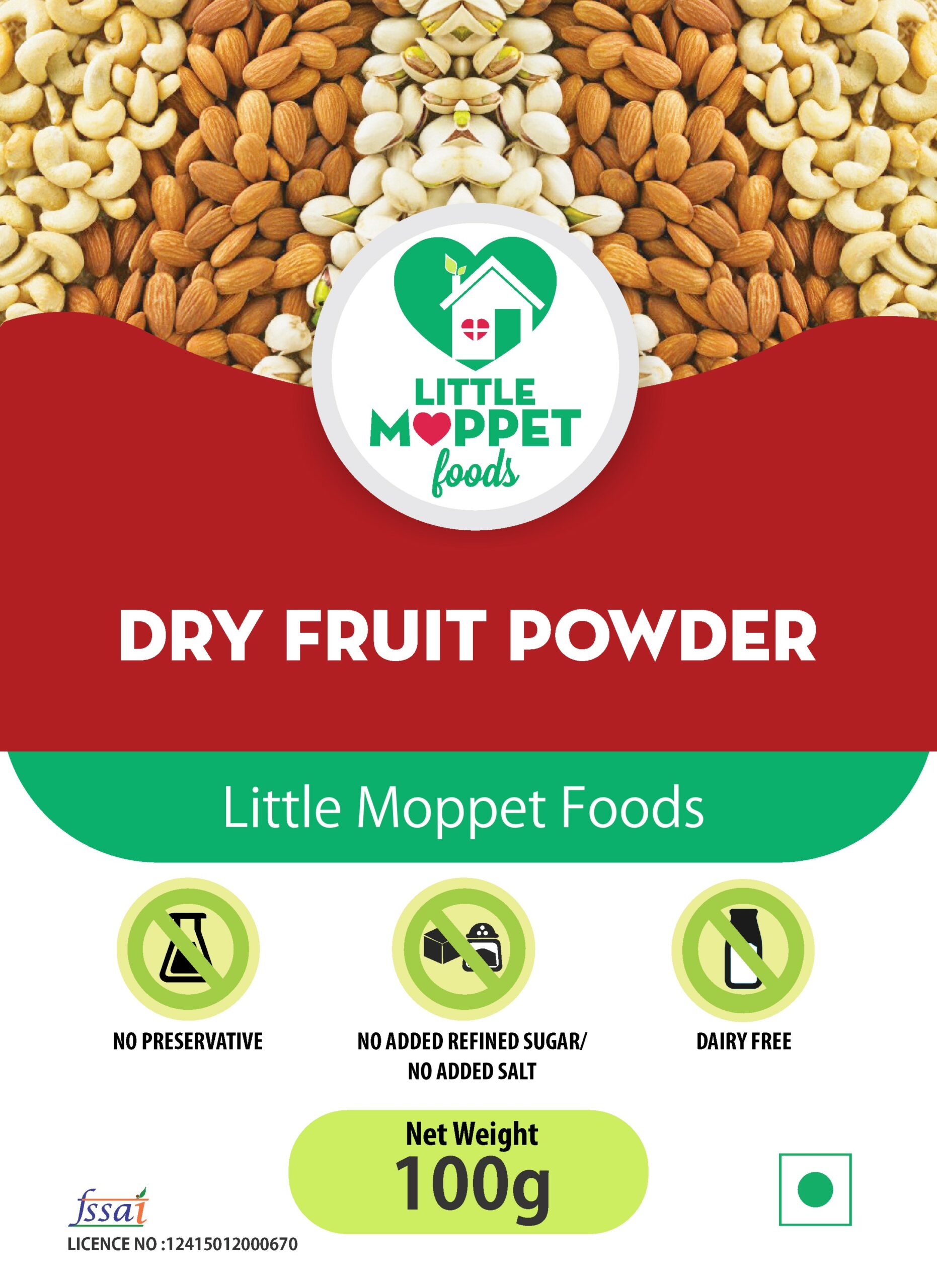 Dry Fruits Powder for babies and kids Can be instantly added with any variety of foods. It helps in brain and body development and also aids weight gain.