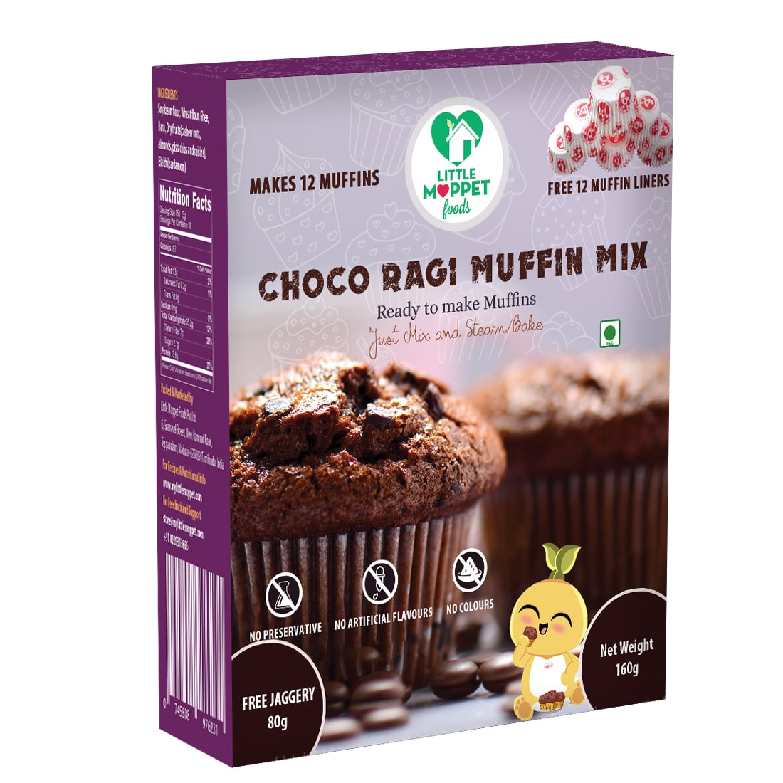 Choco Ragi Carrot Muffins Mix