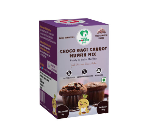 Choco ragi carrot muffin