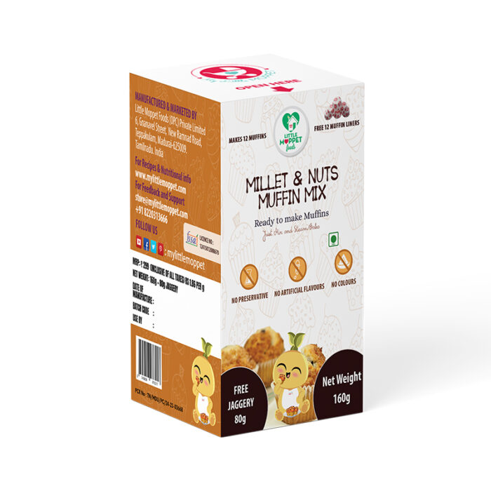 Millet and Nuts Muffins Mix [FREE Jaggery 80g]