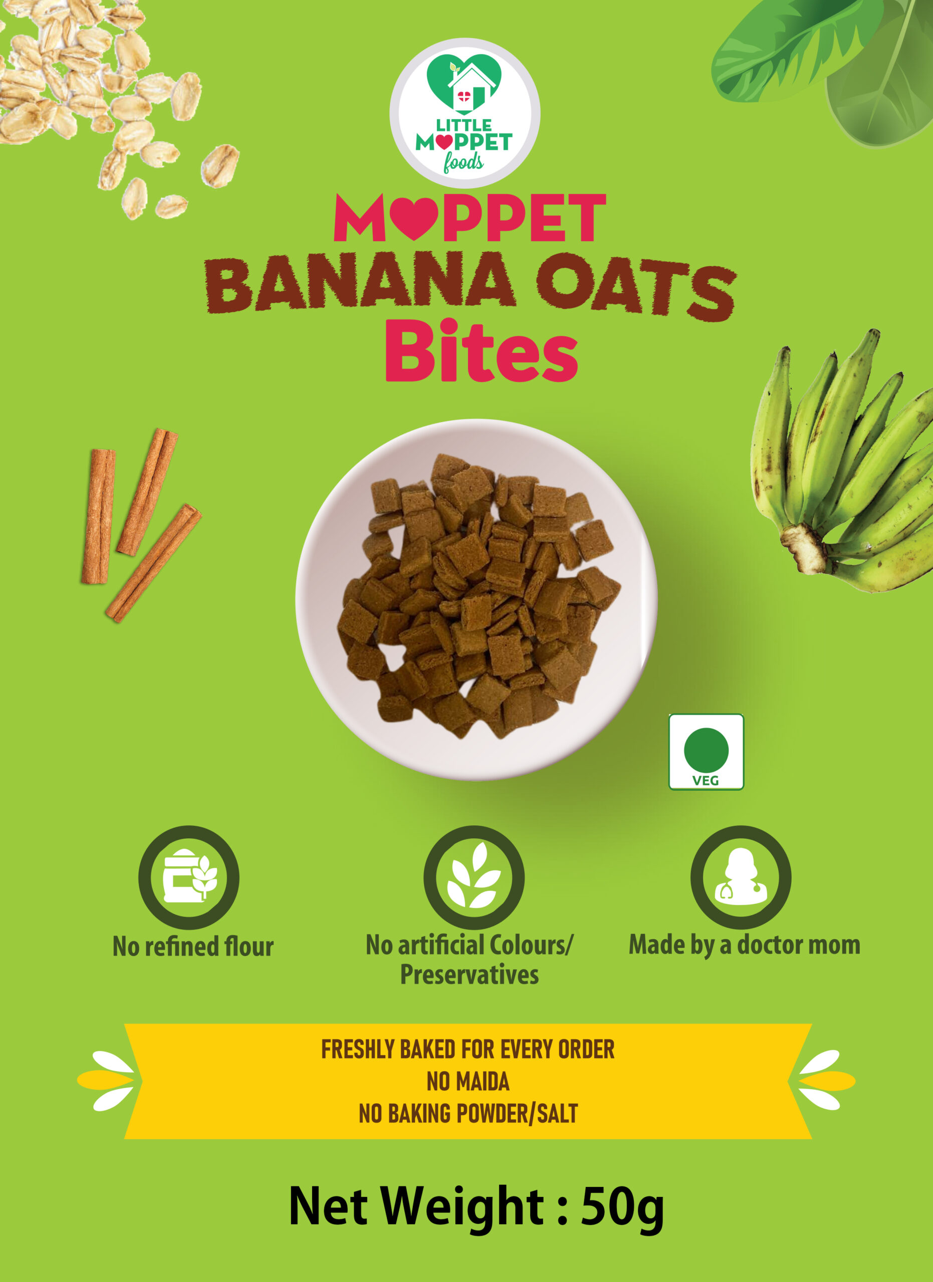 Banana Oats bites