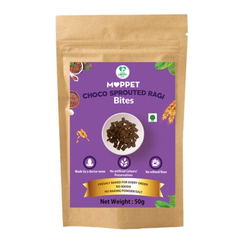 Choco Sprouted Ragi Moppet Bites