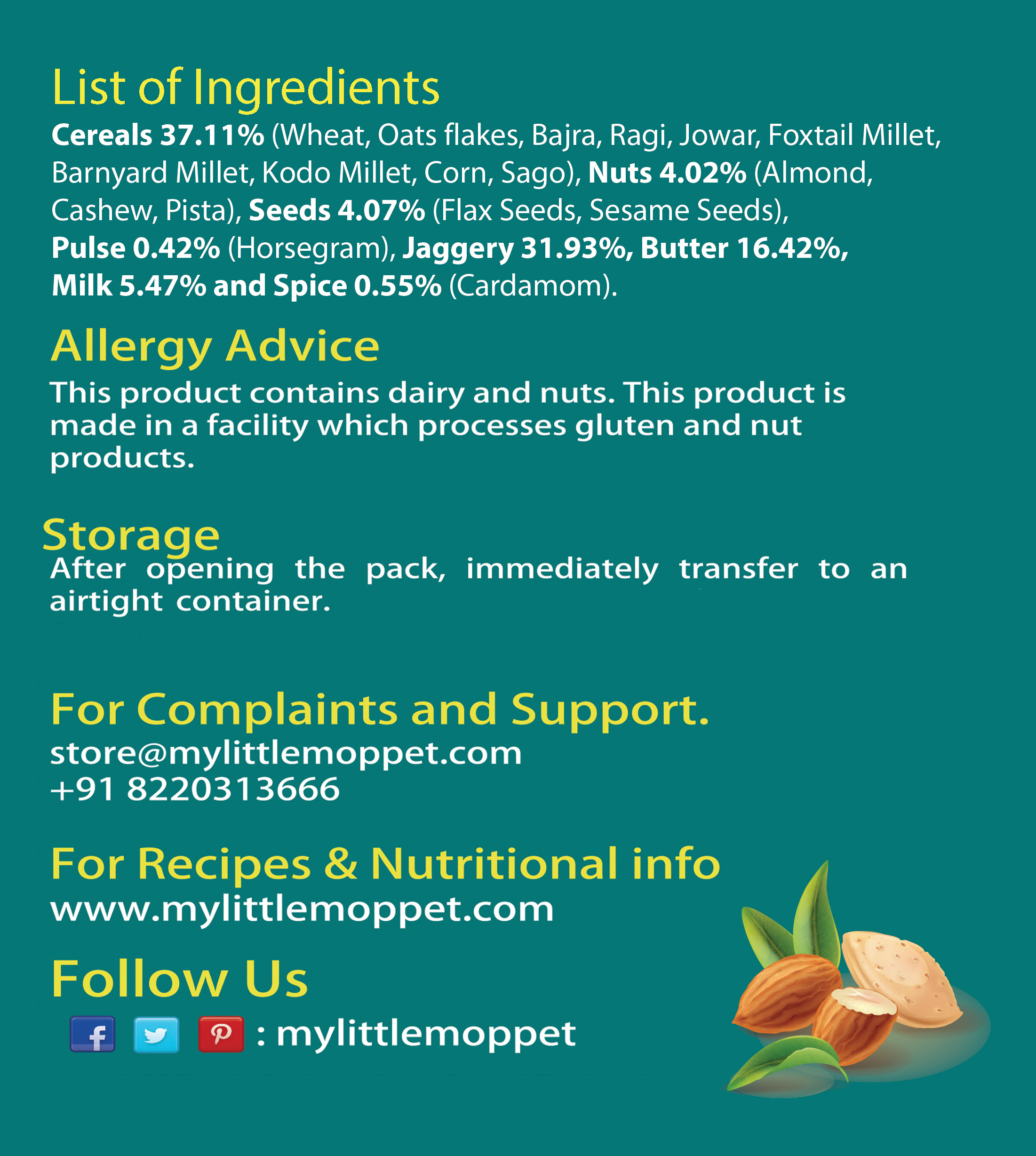 Millets and Nuts Moppet Cookies