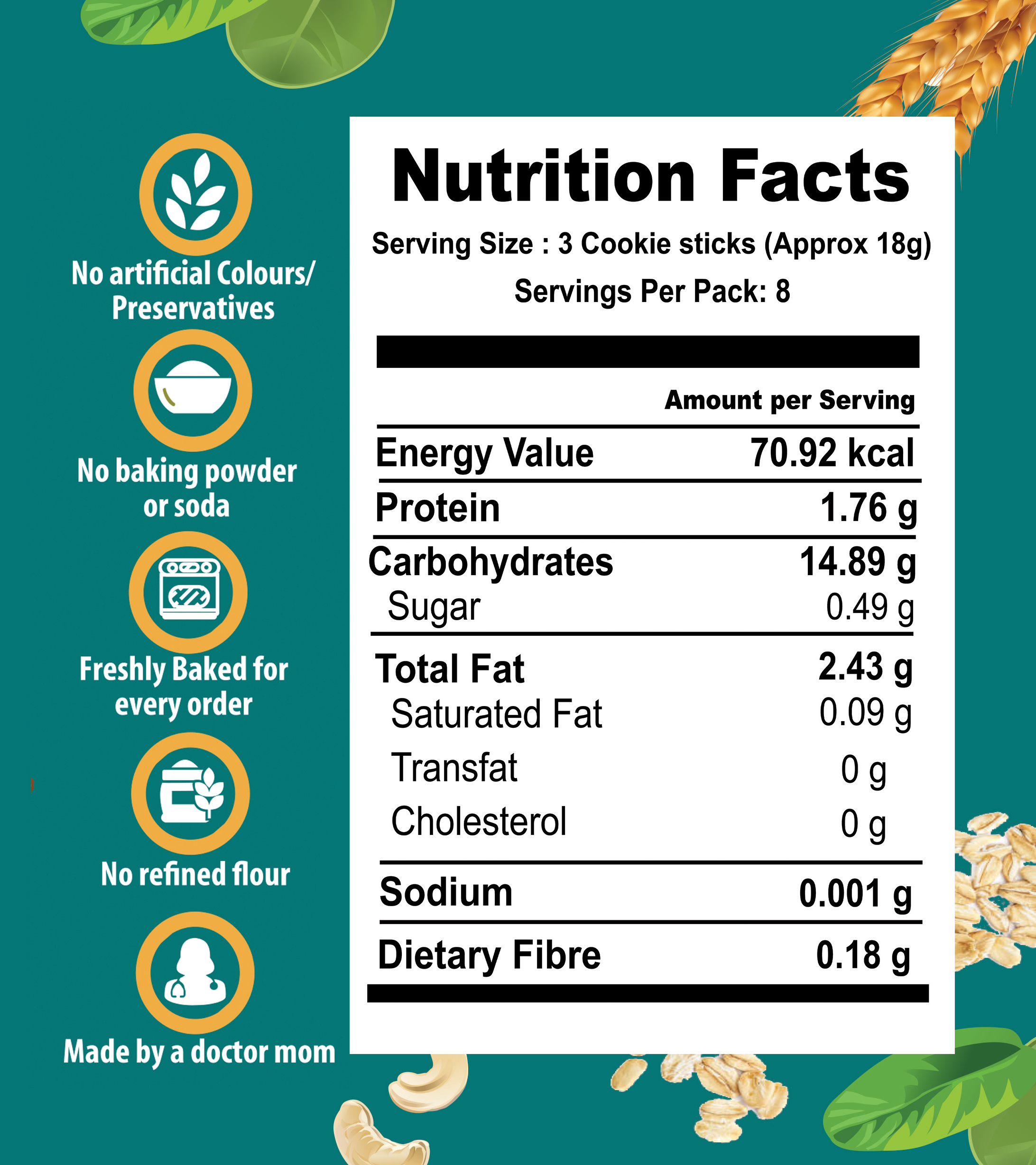 Millets and Nuts Moppet Cookies