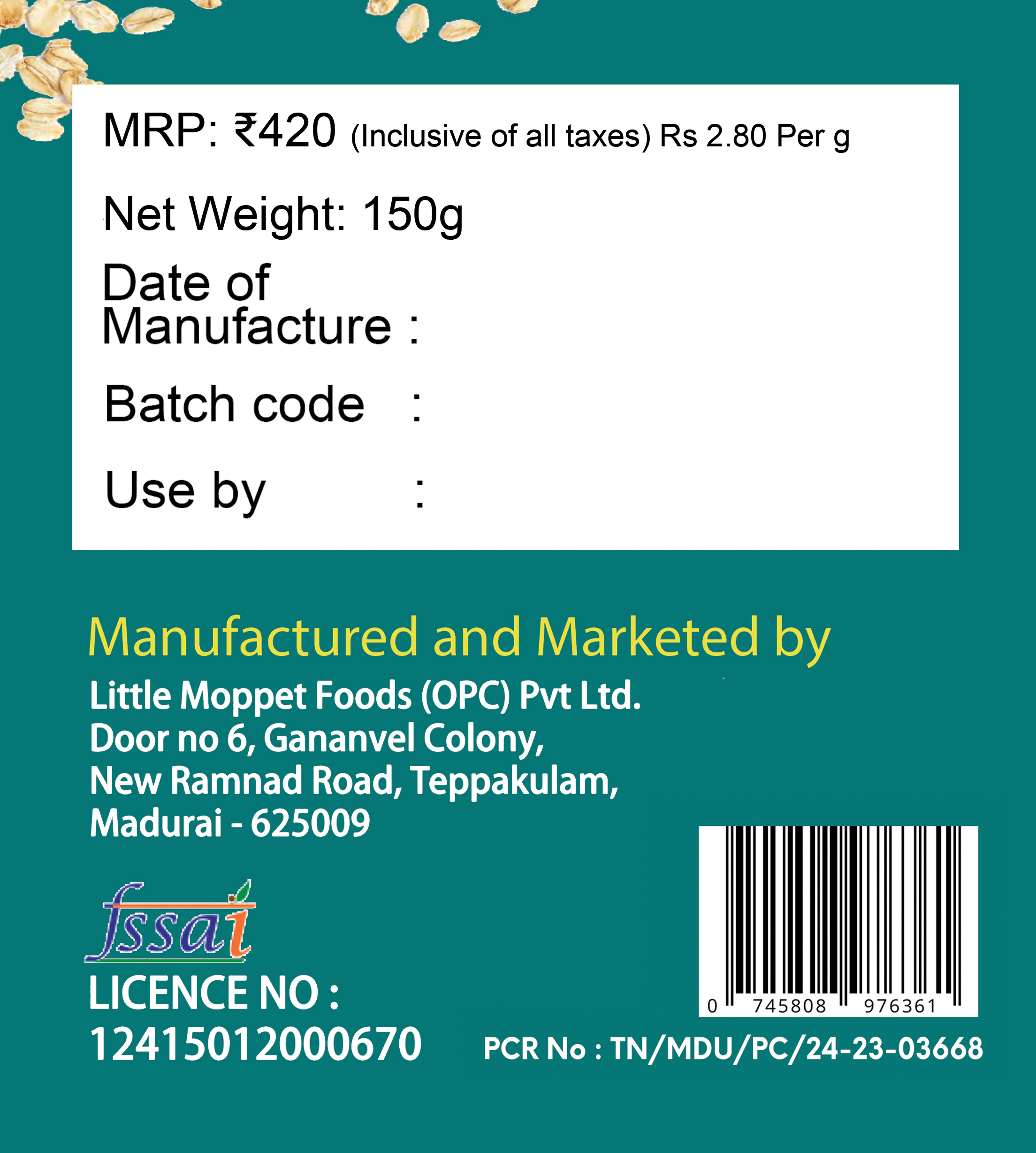 Millets and Nuts Moppet Cookies