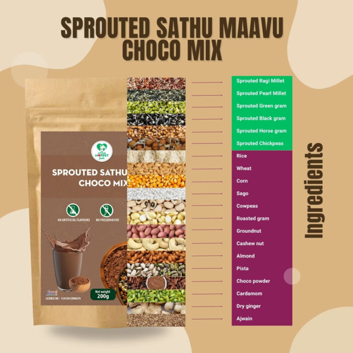 Sprouted Sathumaavu Chocolate Mix