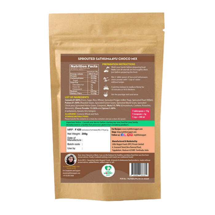 Sprouted Sathumaavu Chocolate Mix