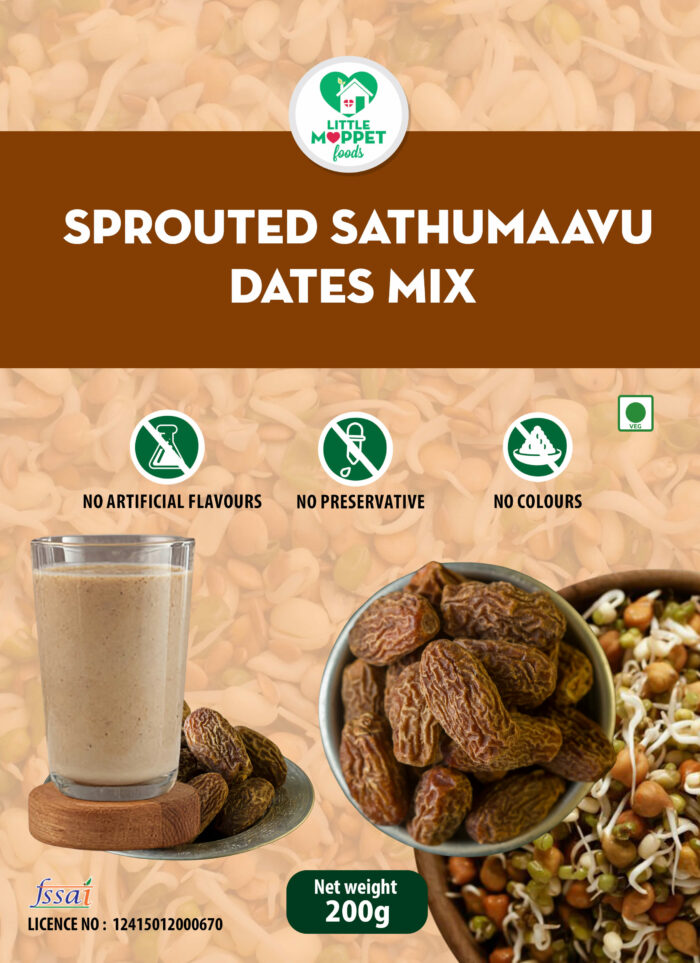 Sprouted sathumaavu dates mix
